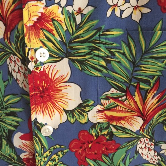 Men's CREMIEUX Hawaiian Single Pocket Button Down Shirt - Picture 8 of 15